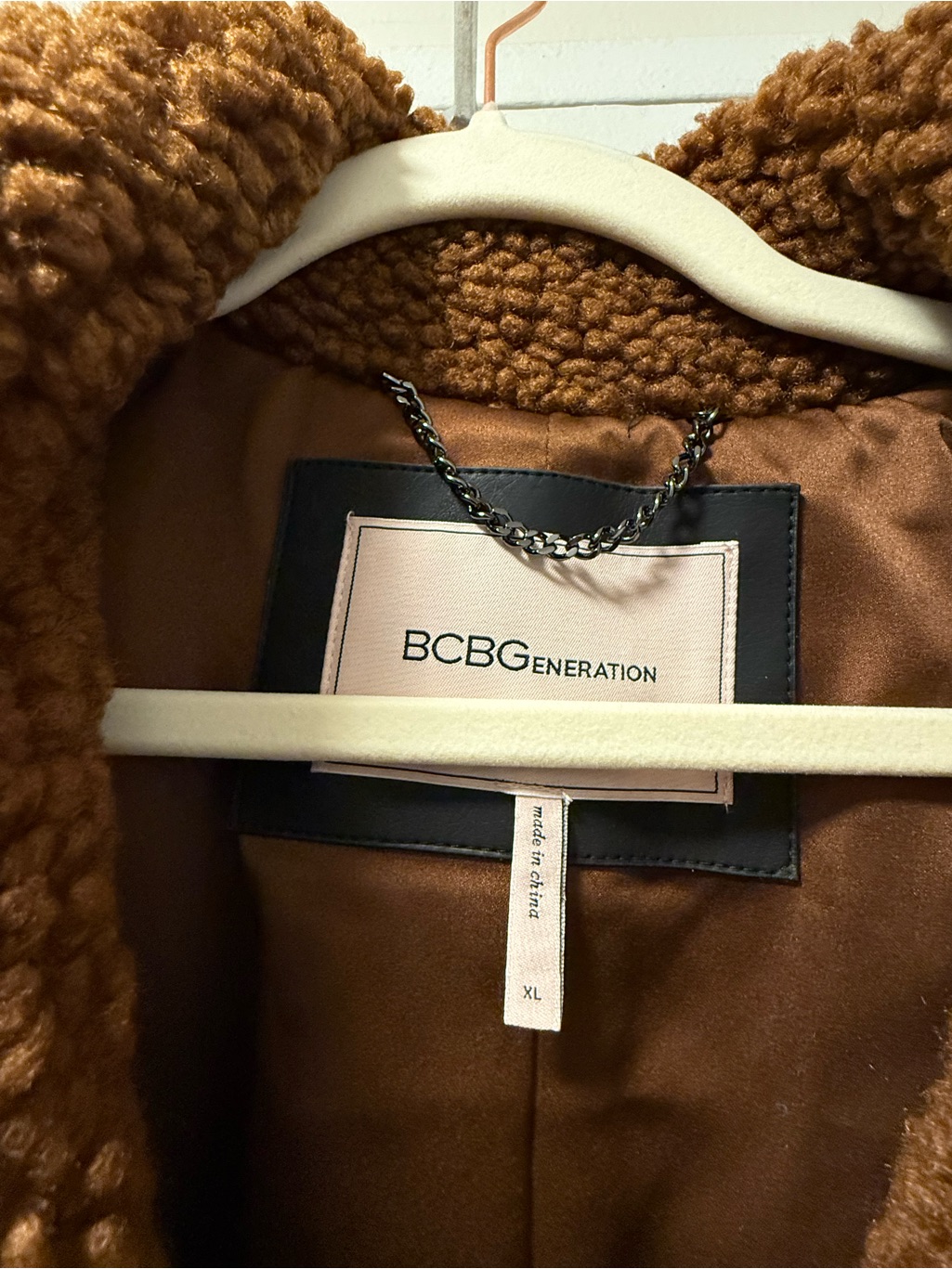 Bcbgeneration Teddy Jacket In Pecan Brown Nwt